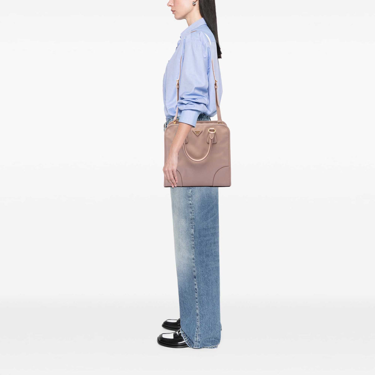 Prada Saffiano Lux Shopping Tote — Pink