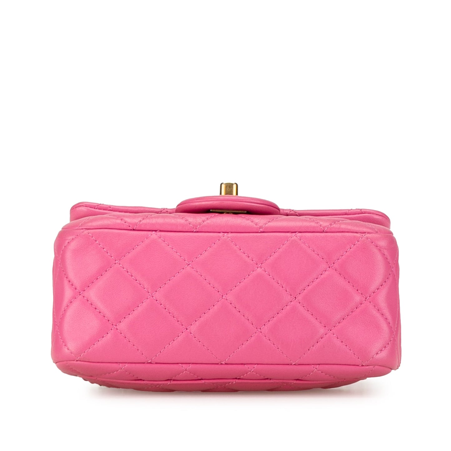 Chanel Mini Square Classic Lambskin Pearl Crush Single Flap