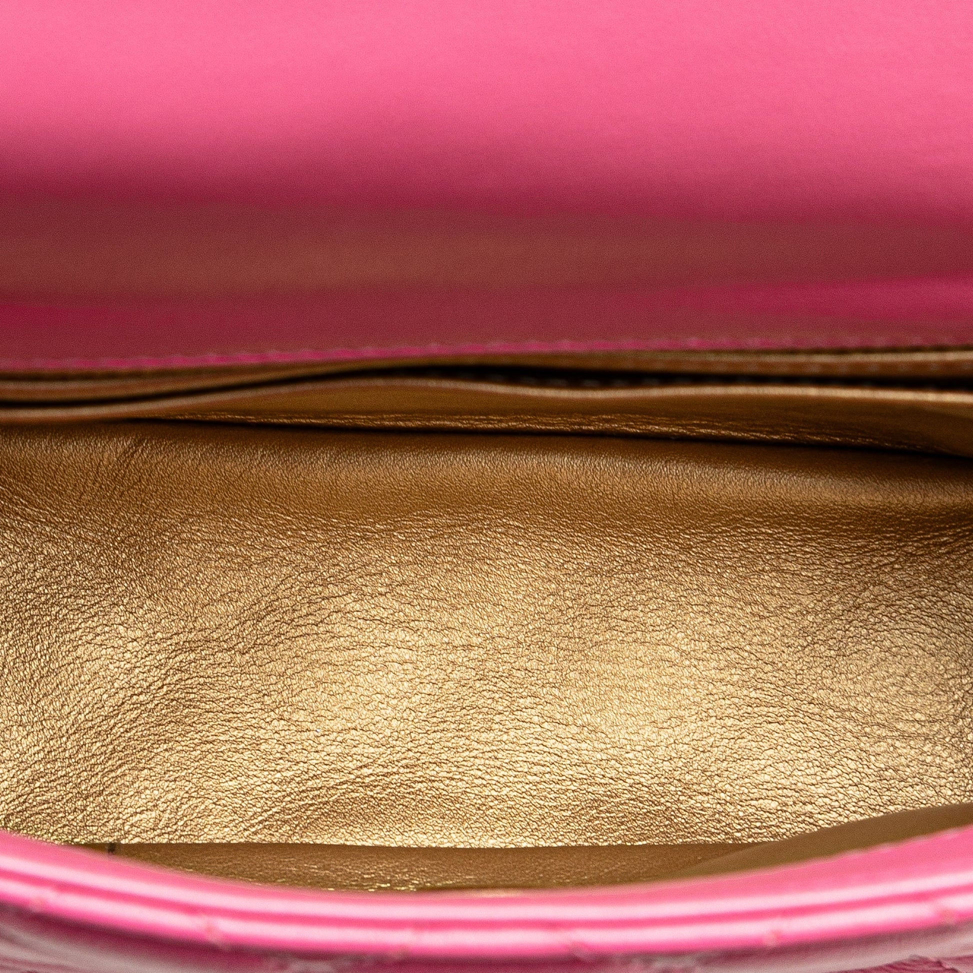 Chanel Mini Square Classic Lambskin Pearl Crush Single Flap