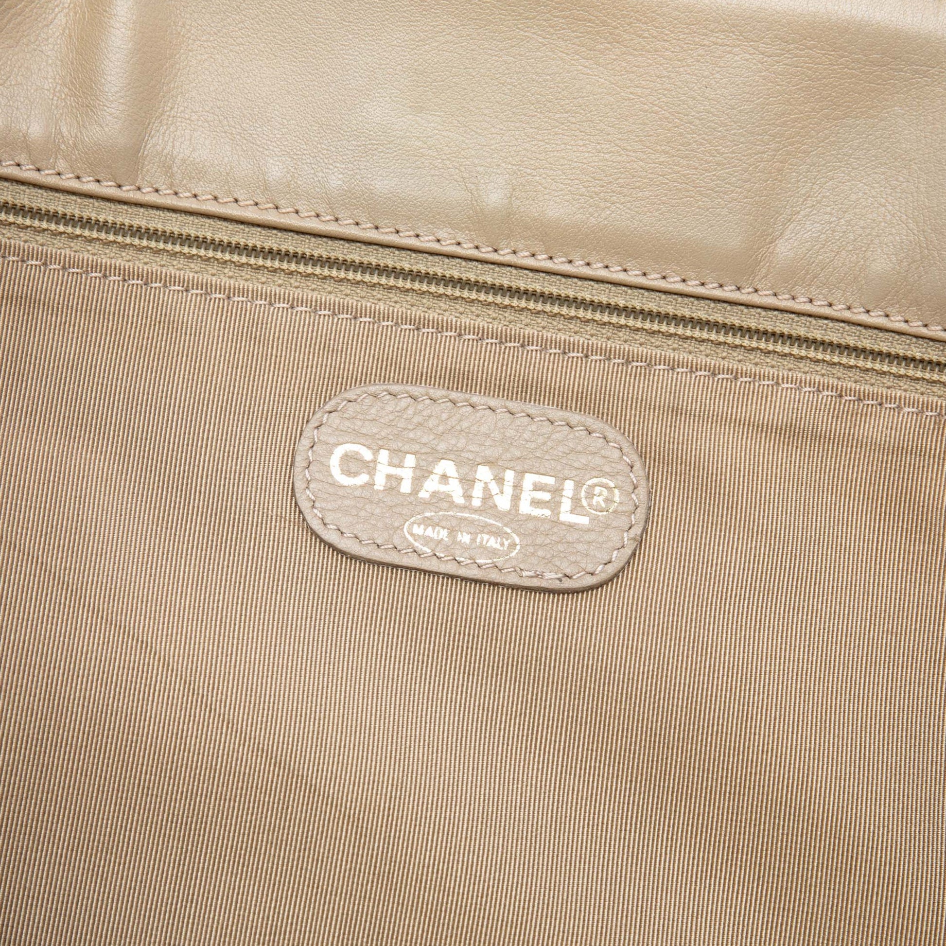 Chanel CC Canvas Wooden Handle Tote