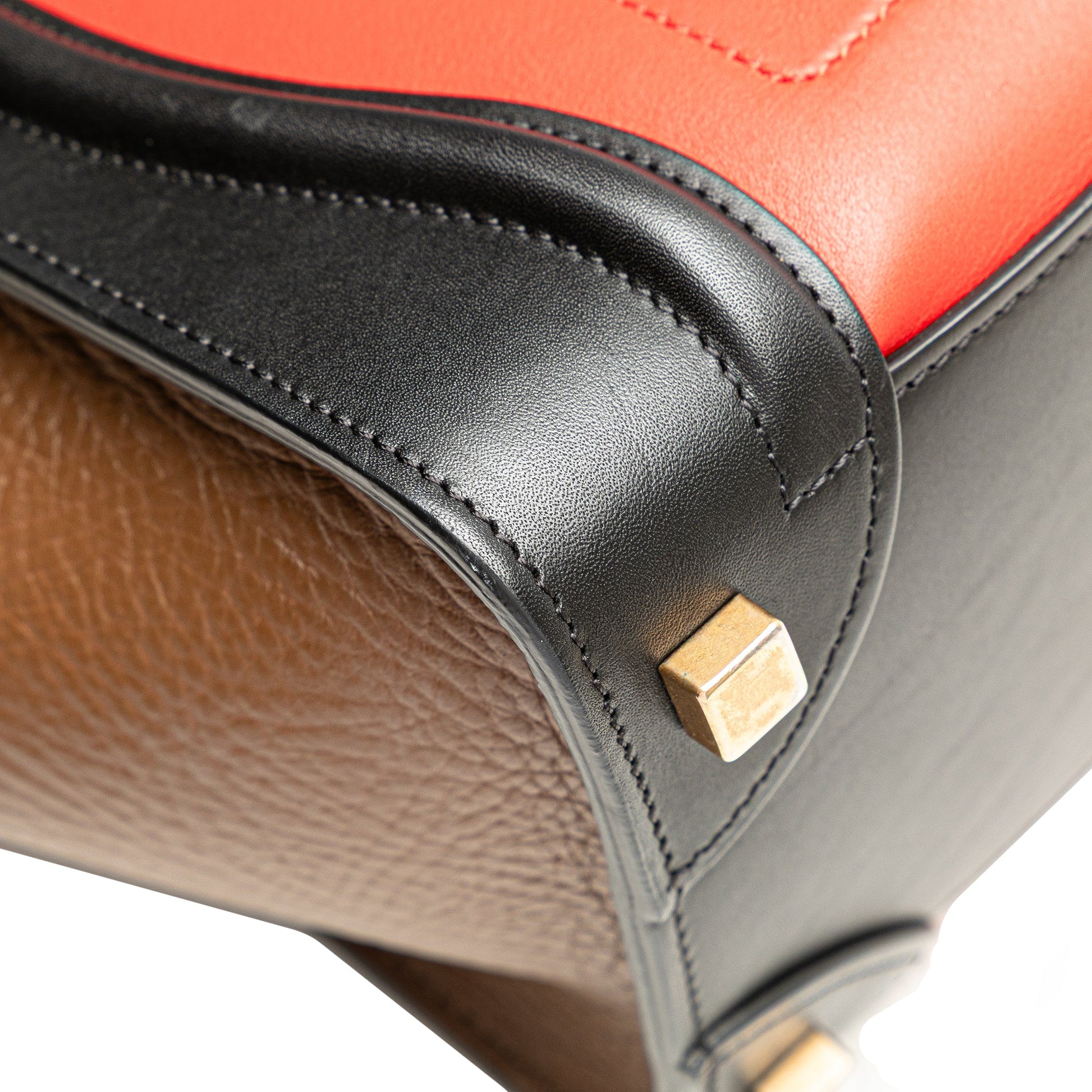 Celine Micro Tricolor Leather Luggage Tote