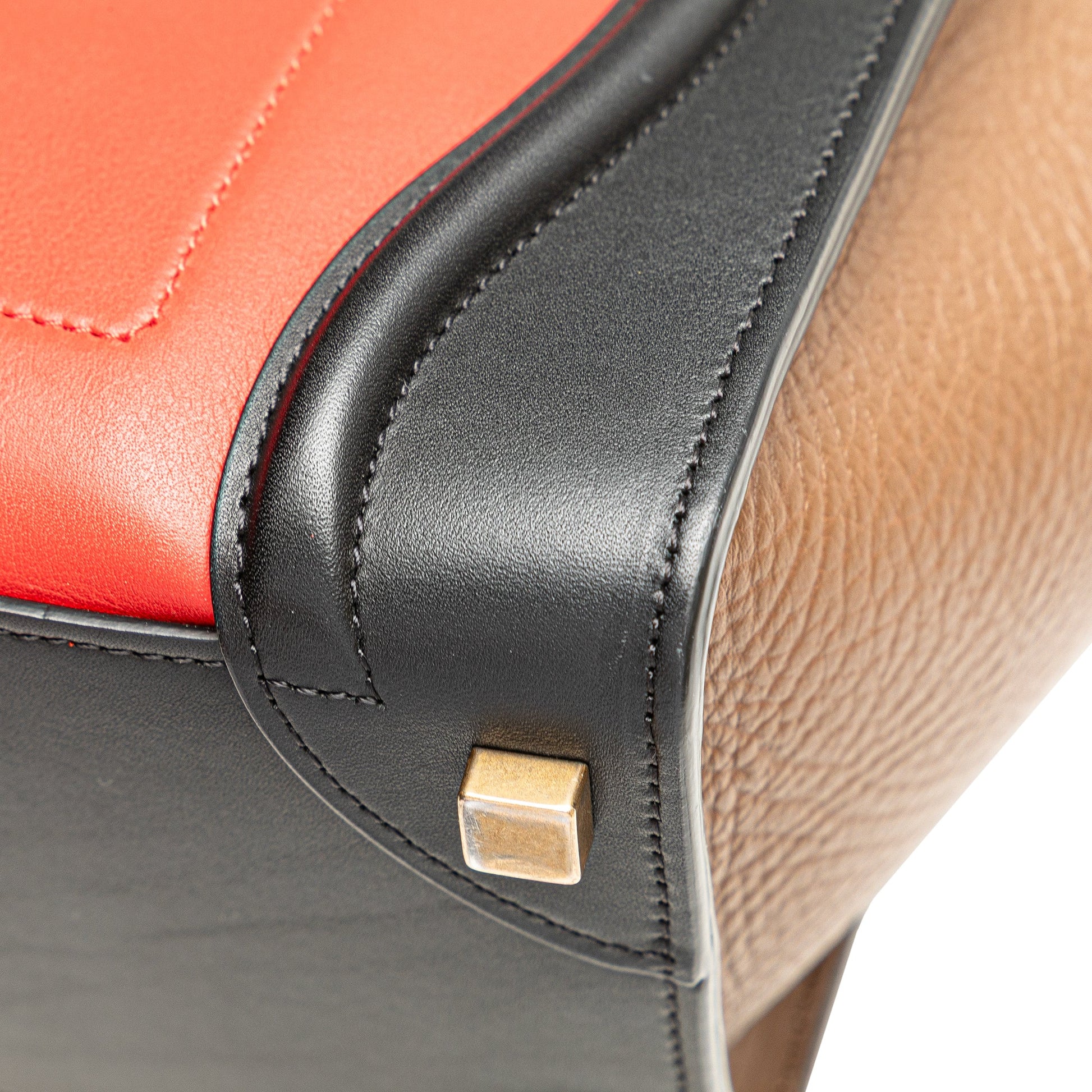 Celine Micro Tricolor Leather Luggage Tote