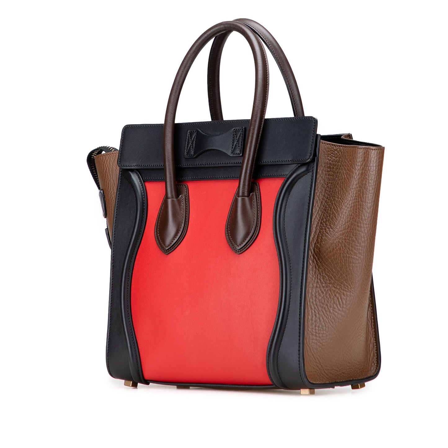 Celine Micro Tricolor Leather Luggage Tote