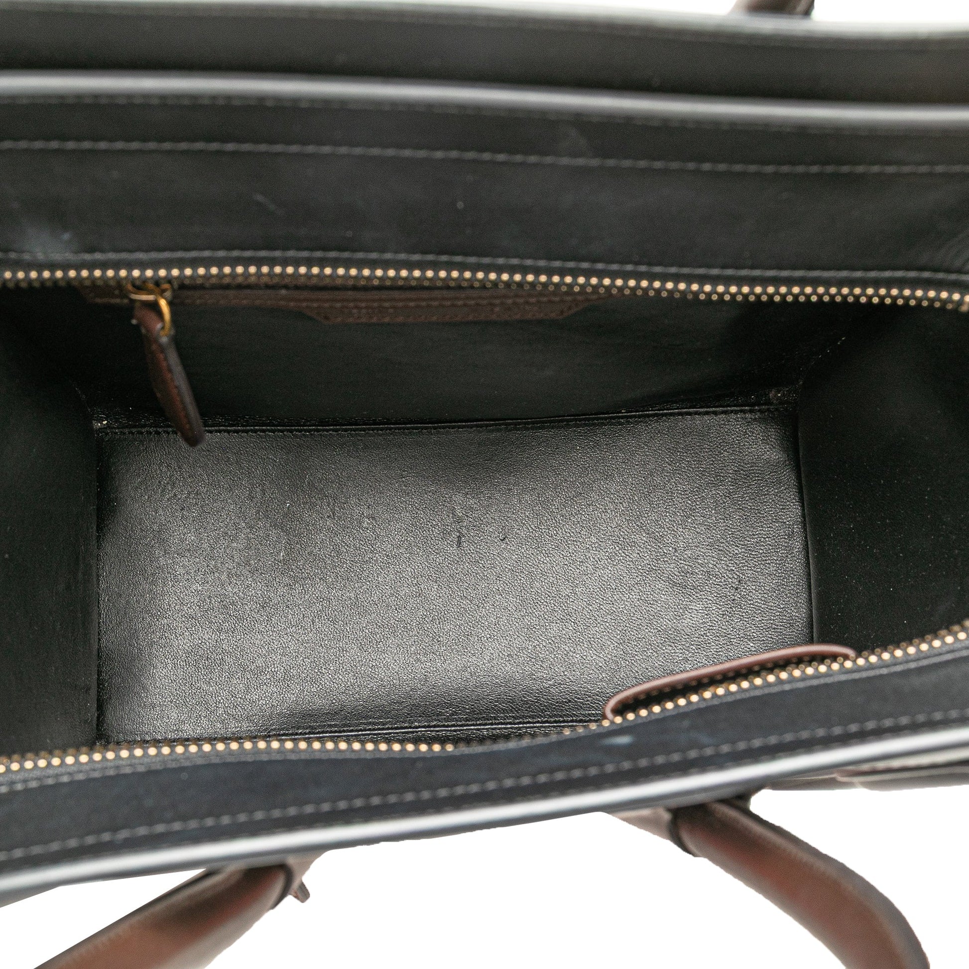 Celine Micro Tricolor Leather Luggage Tote
