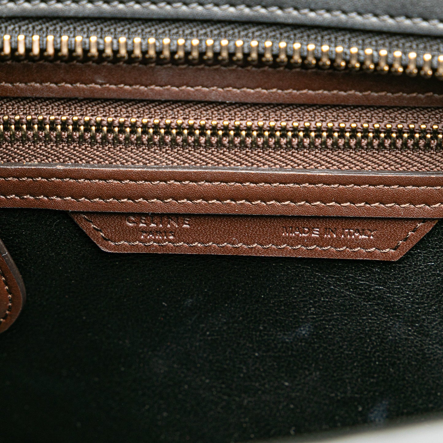 Celine Micro Tricolor Leather Luggage Tote