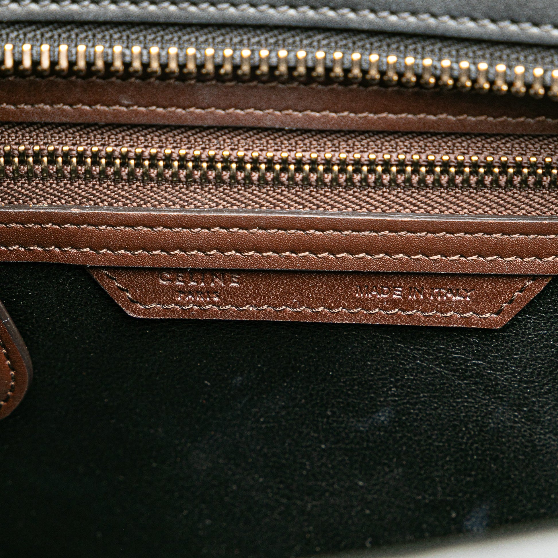 Celine Micro Tricolor Leather Luggage Tote