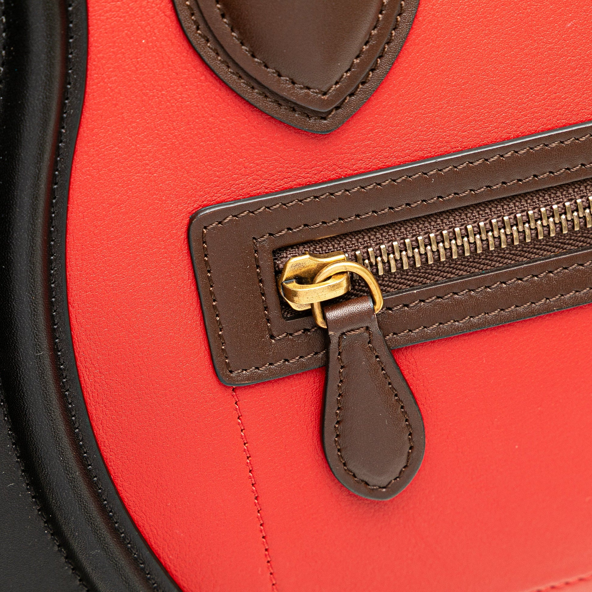 Celine Micro Tricolor Leather Luggage Tote