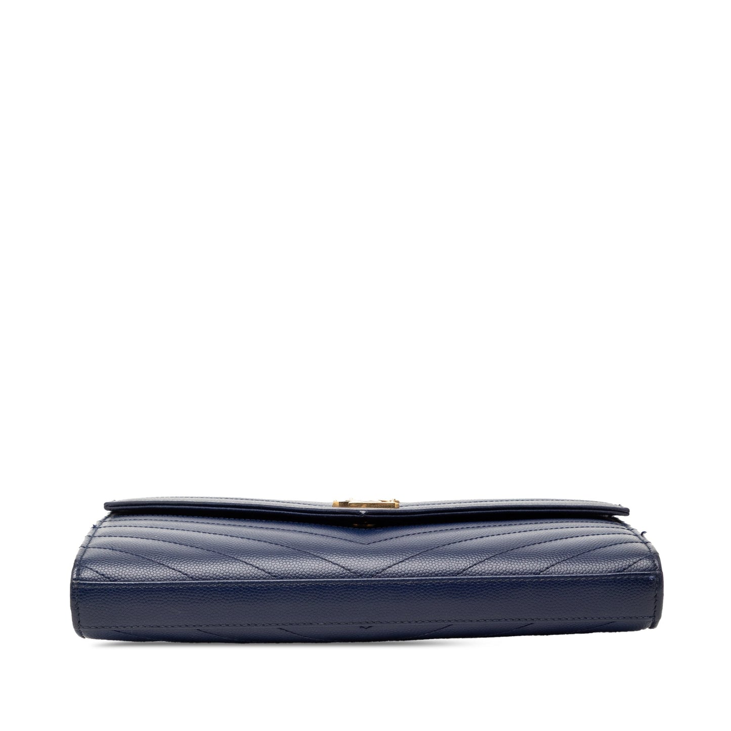 Grain De Poudre Chevron Monogram Envelope Chain Wallet