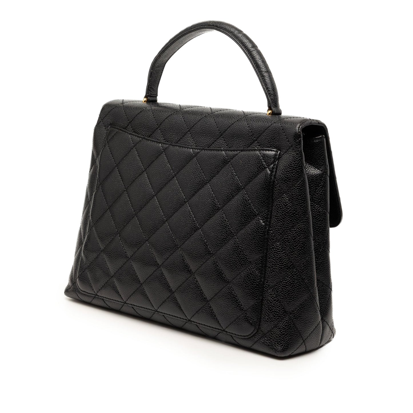 Chanel CC Quilted Caviar Kelly Top Handle Bag