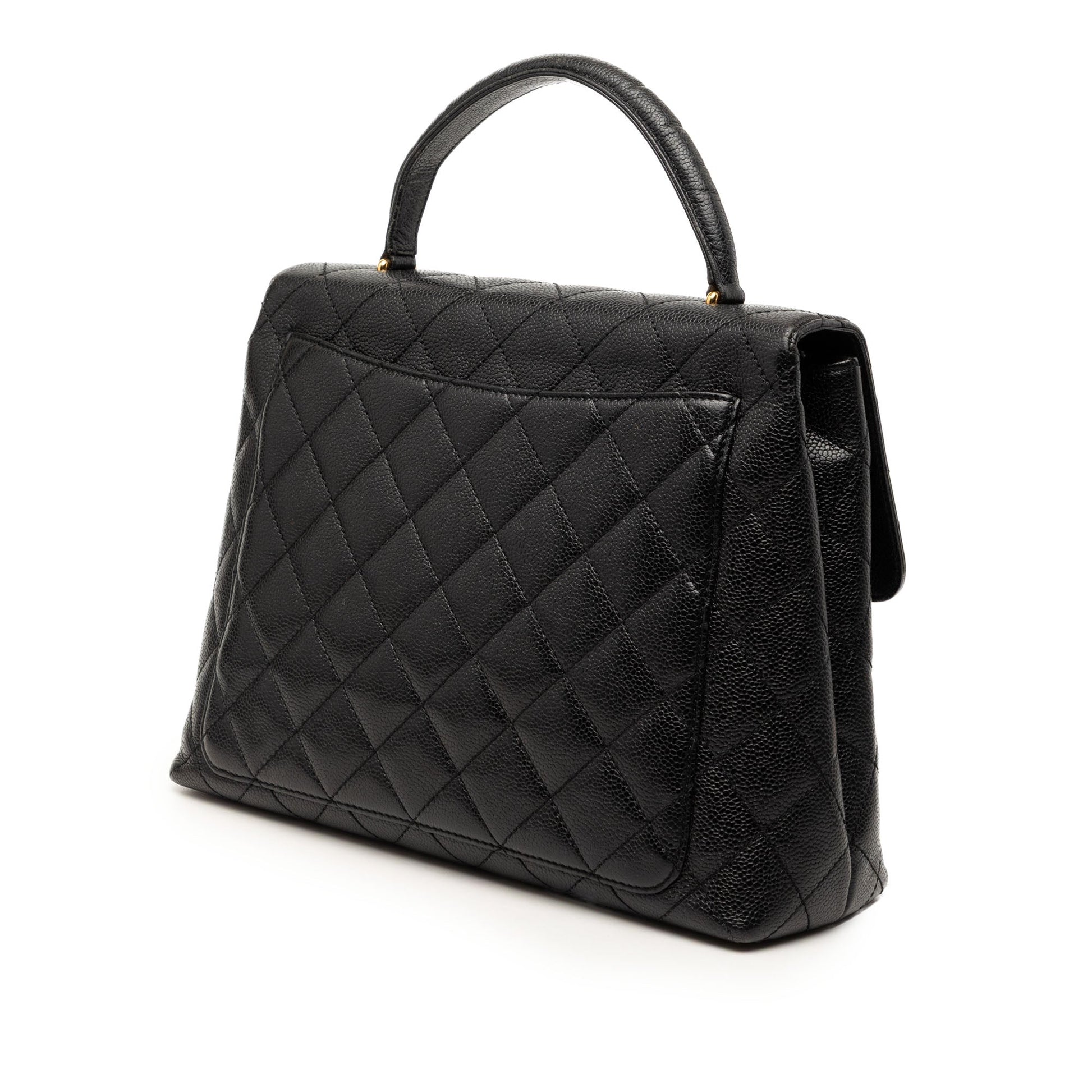 Chanel CC Quilted Caviar Kelly Top Handle Bag