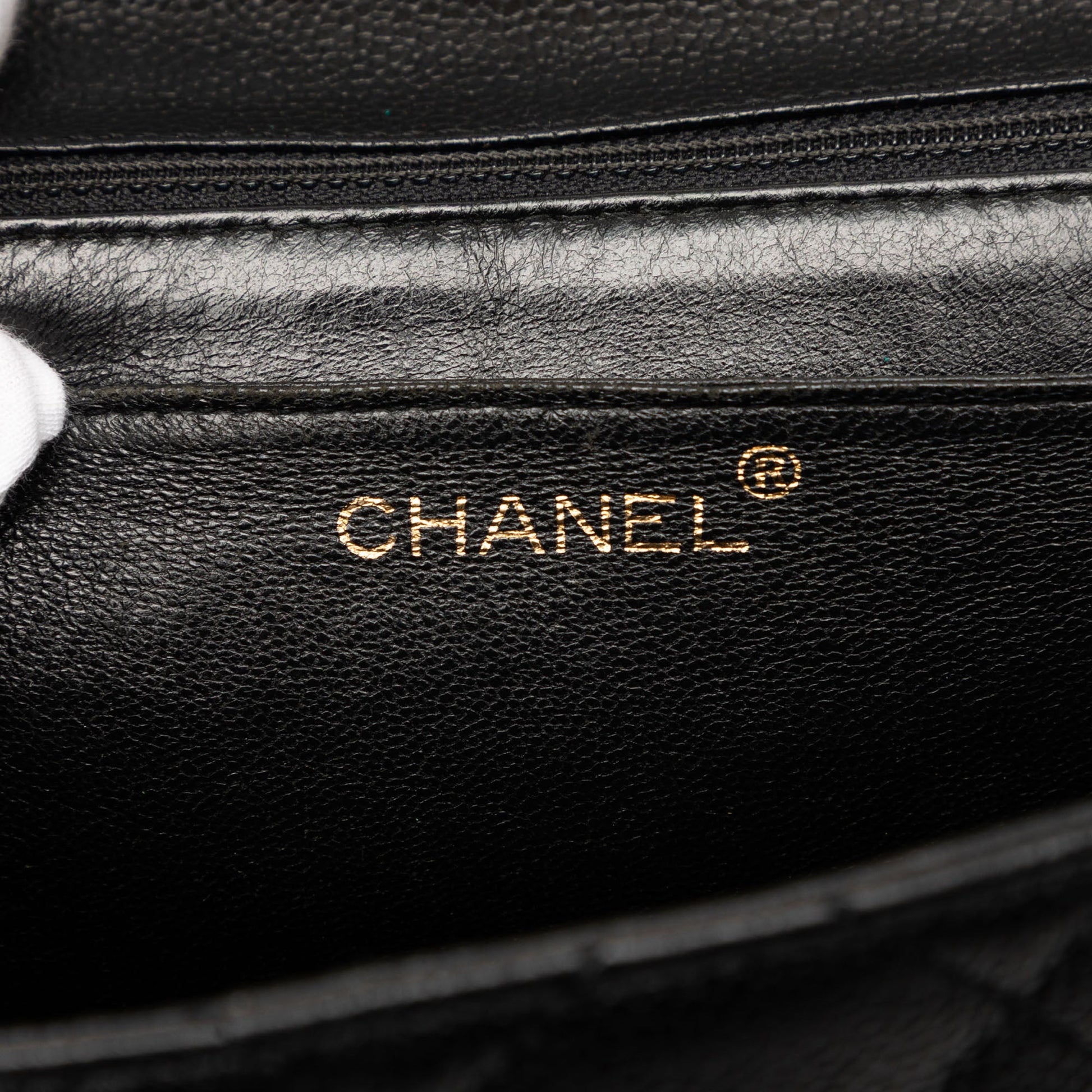 Chanel CC Quilted Caviar Kelly Top Handle Bag