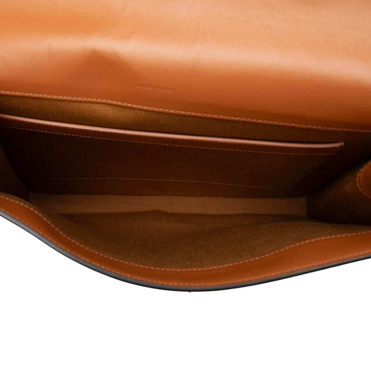 Celine Triomphe Coated Canvas Wristlet Flap Pouch — Brown