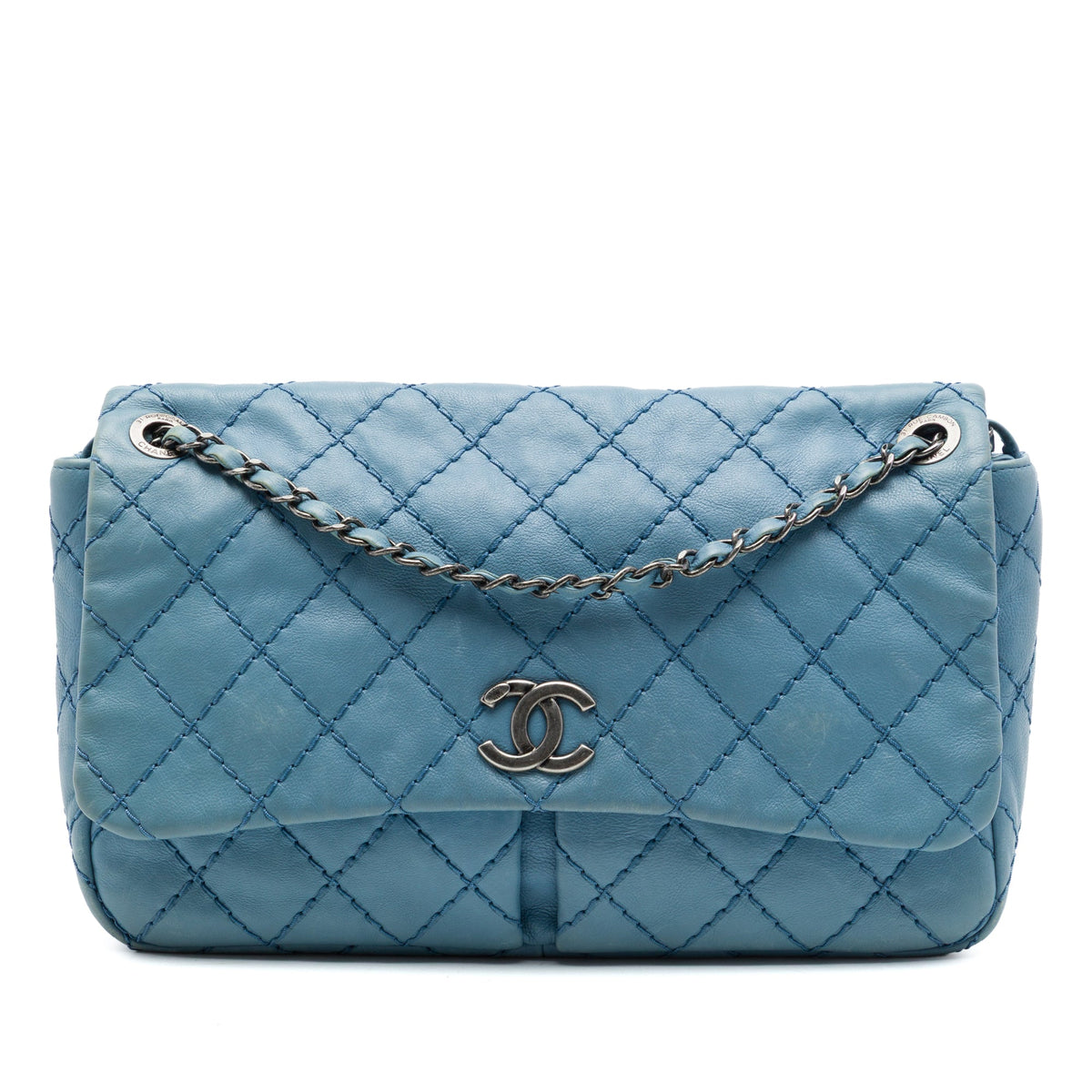 Chanel Medium Quilted Calfskin Natural Beauty Split Pocket Flap