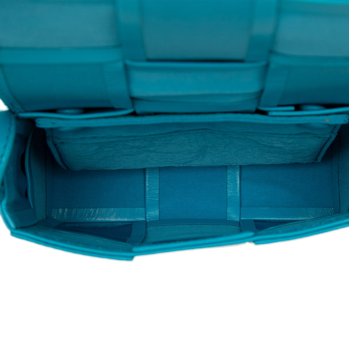 Bottega Veneta Candy Paper Calfskin Intrecciato Cassette Crossbody — Blue