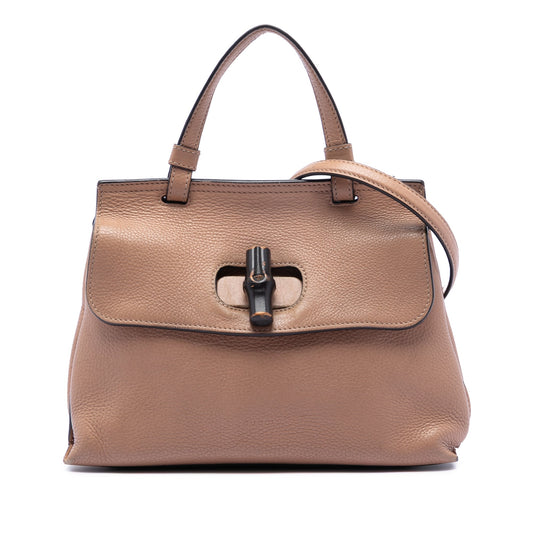 Gucci Small Calfskin Bamboo Daily Satchel