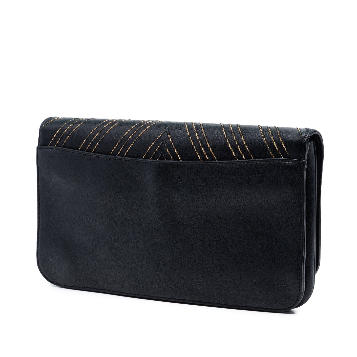 Chevron Sheepskin Subtle Clutch
