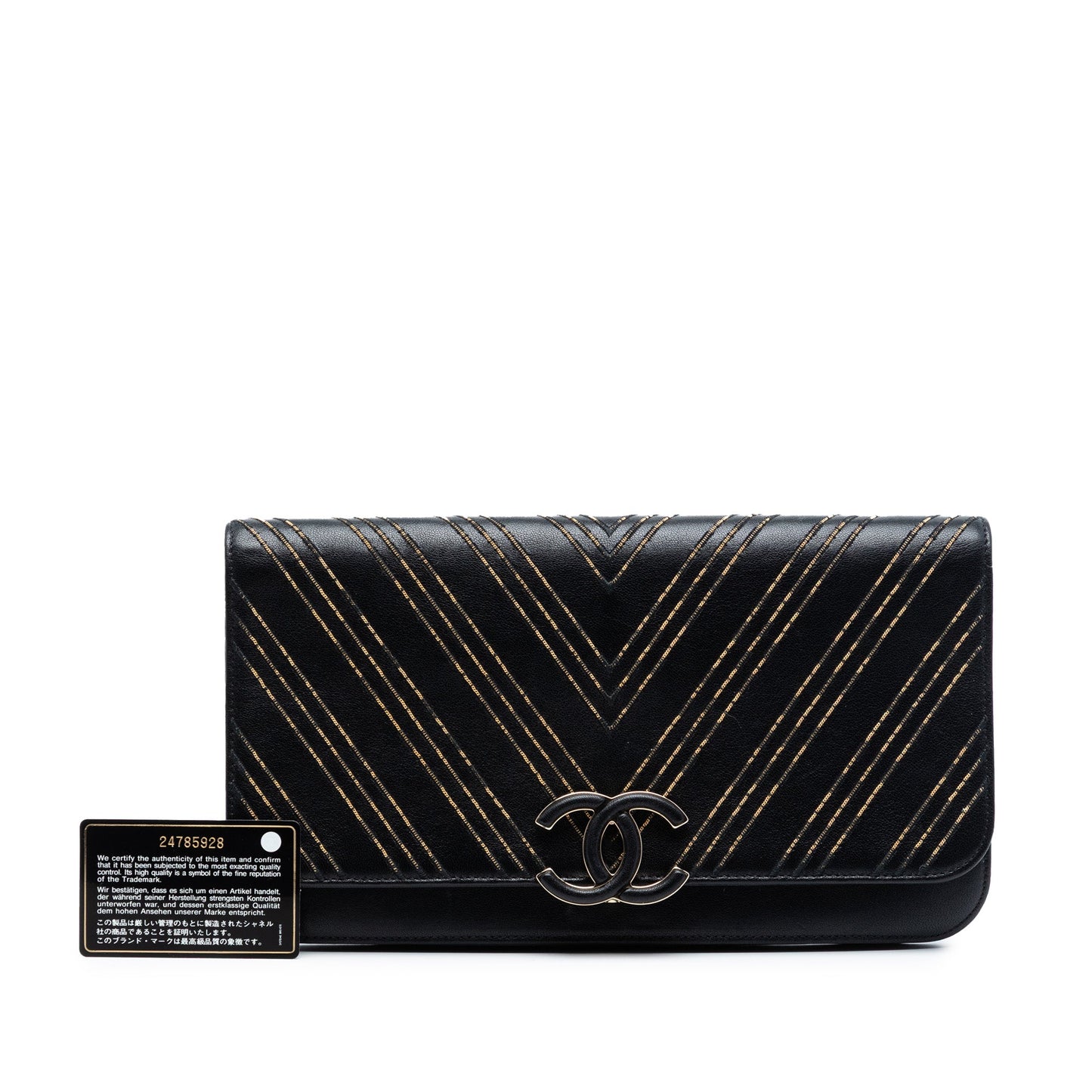 Chevron Sheepskin Subtle Clutch