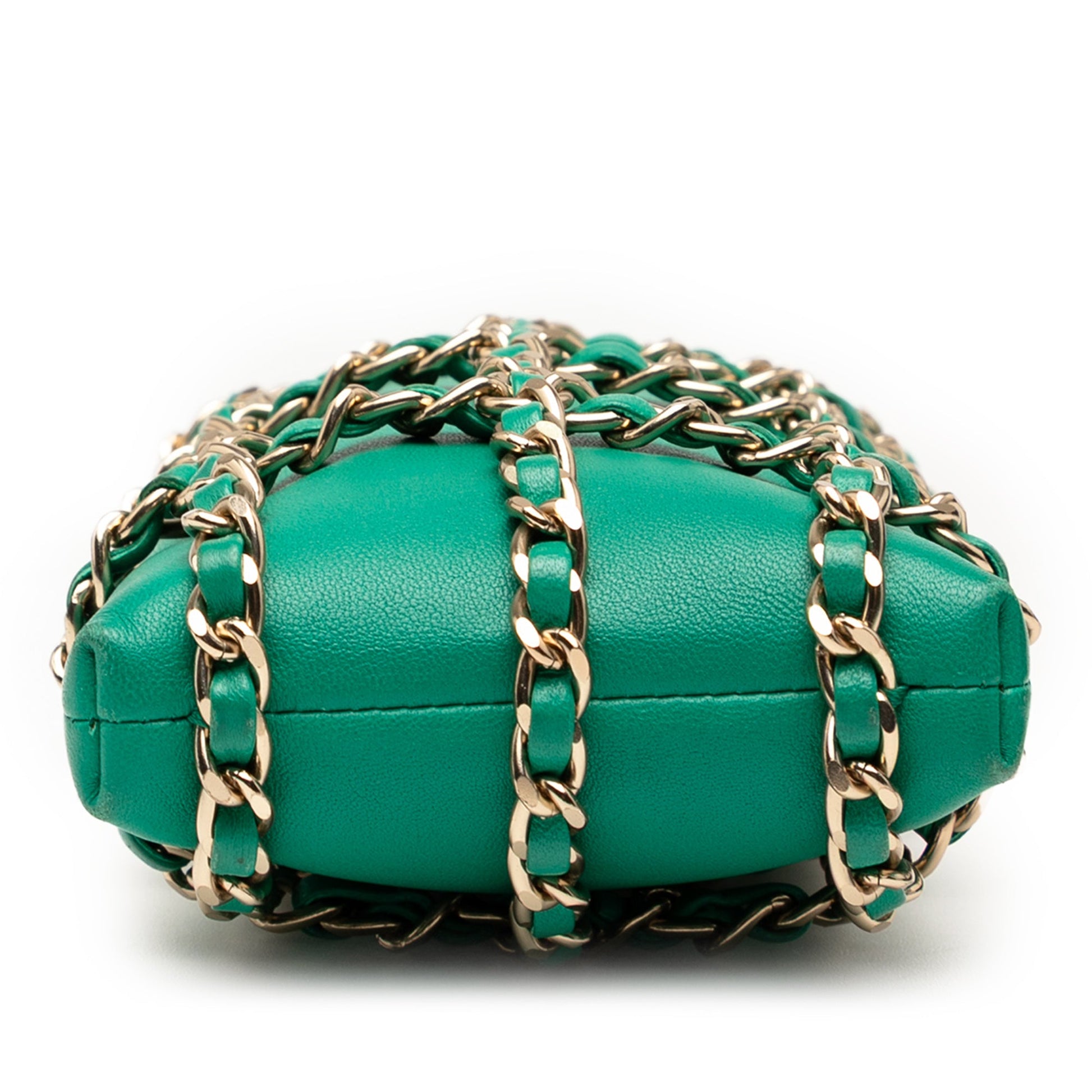 Chanel Lambskin Tech Me Out Clutch With Chain