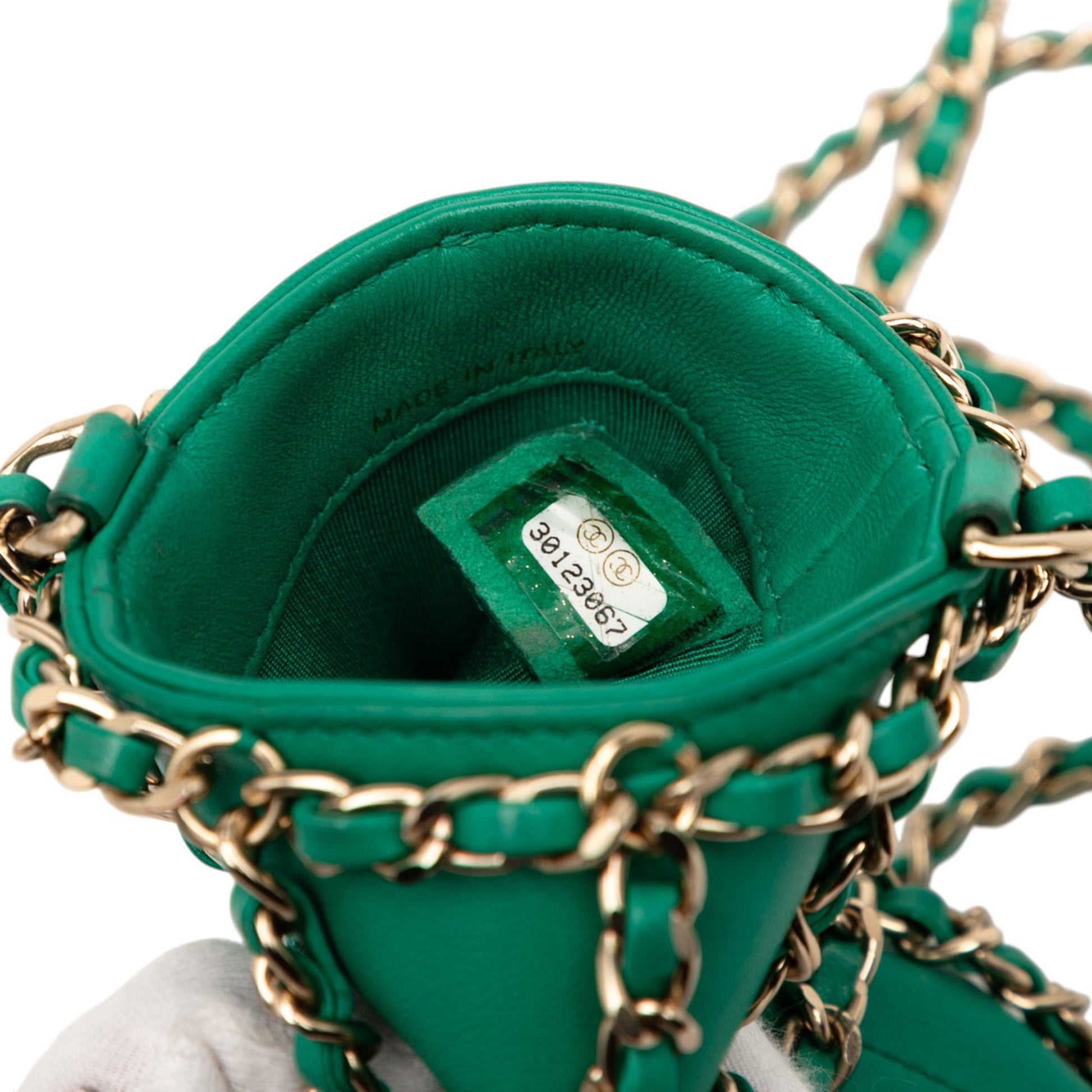 Chanel Lambskin Tech Me Out Clutch With Chain
