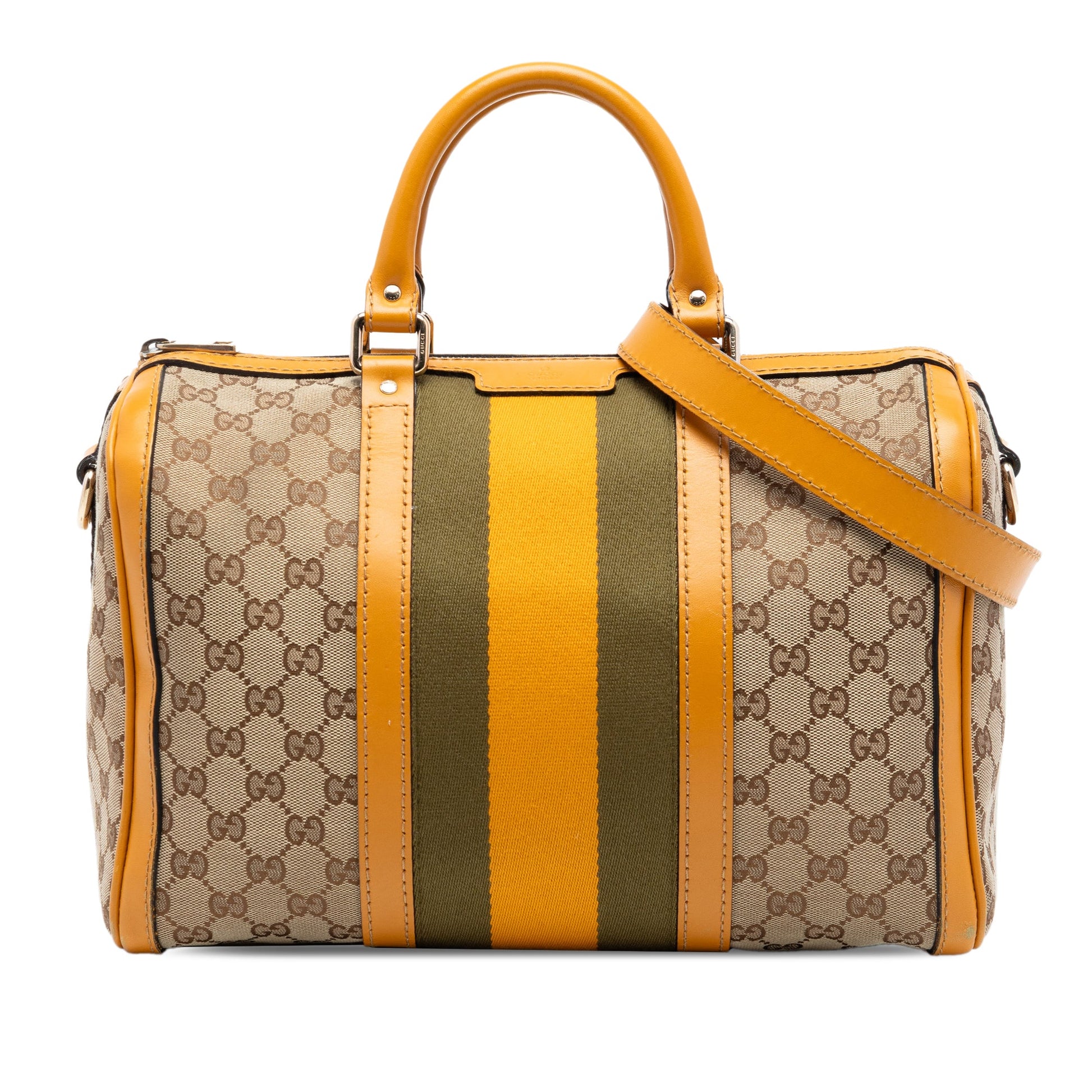 Gucci Medium GG Canvas Web Joy Boston Bag