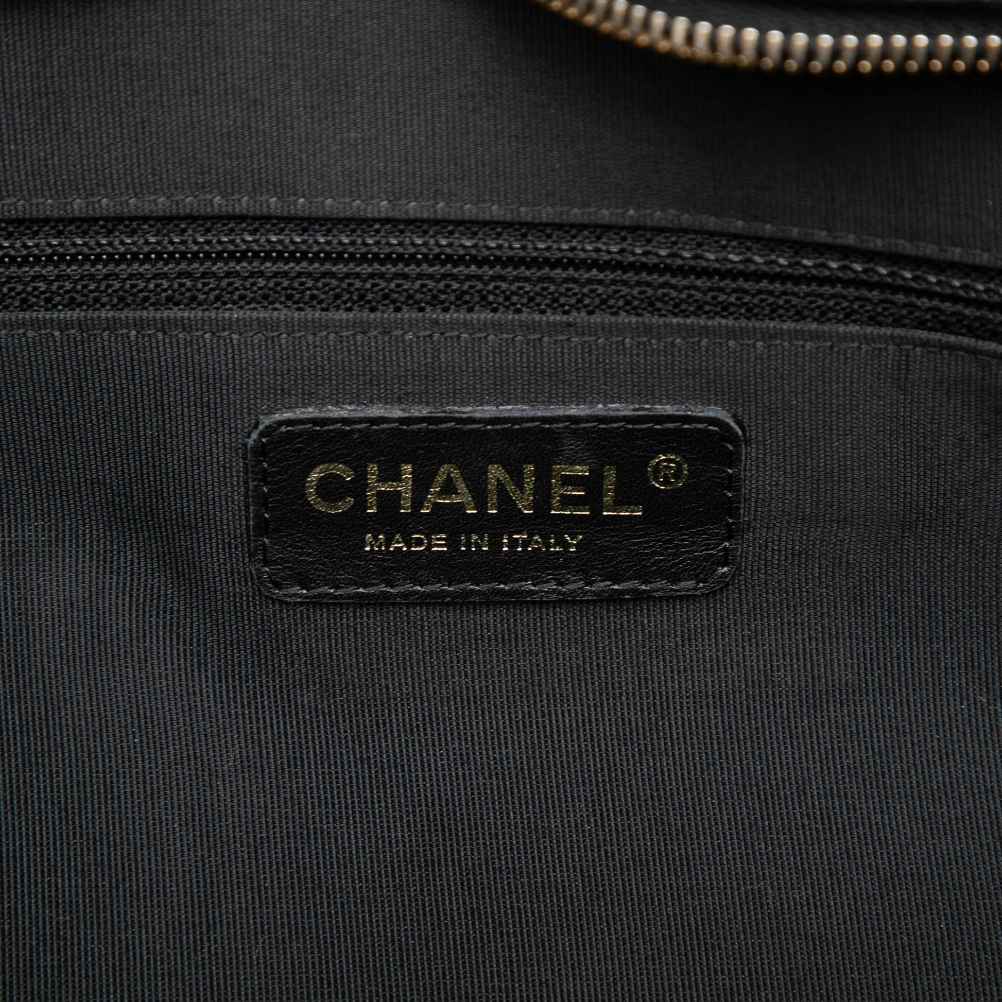 Chanel Large CC Quilted Caviar Bowler Bag