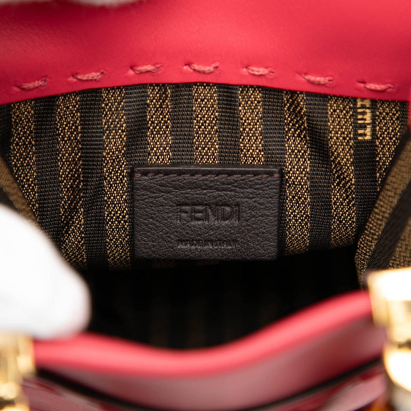 Fendi Mini Leather Sunshine Shopper Tote