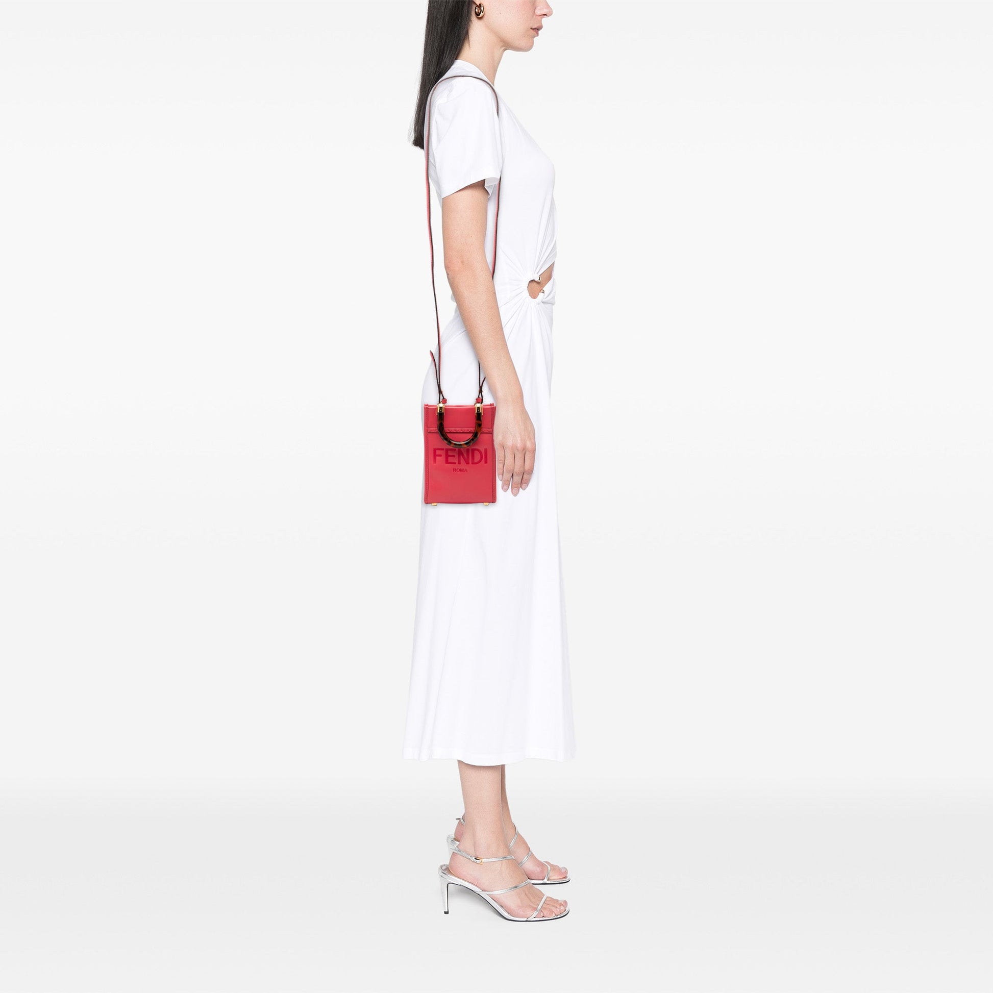 Fendi Mini Leather Sunshine Shopper Tote