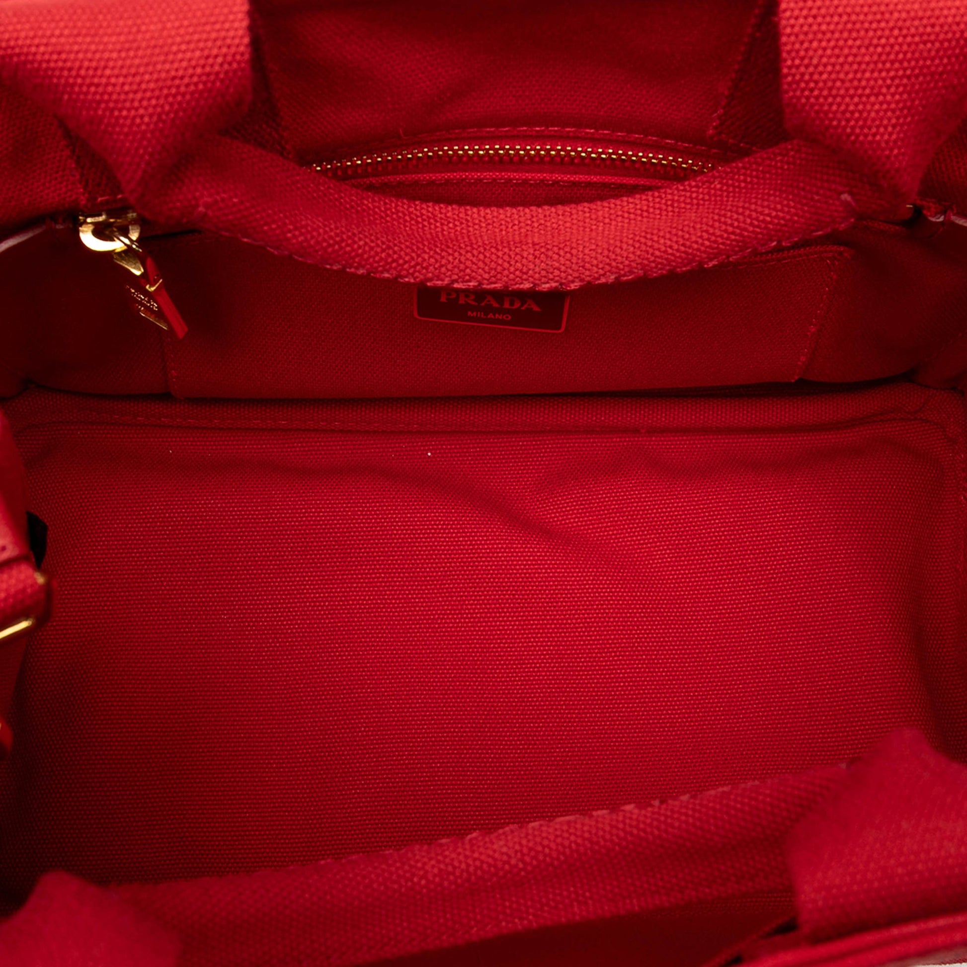Prada Small Canvas Canapa Logo Satchel