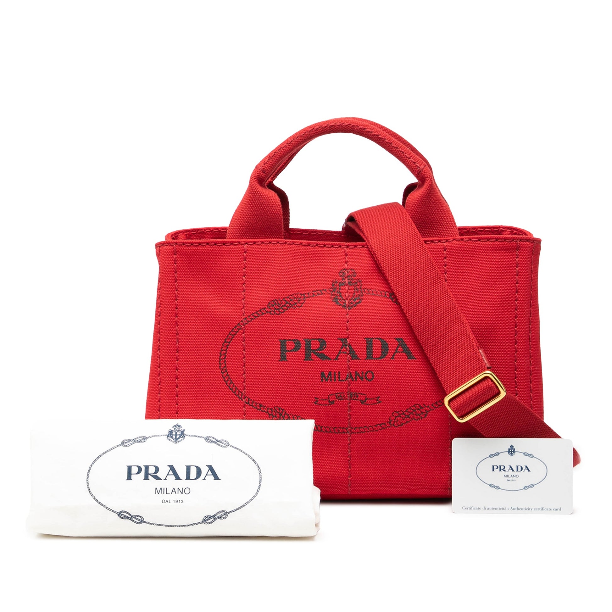 Prada Small Canvas Canapa Logo Satchel