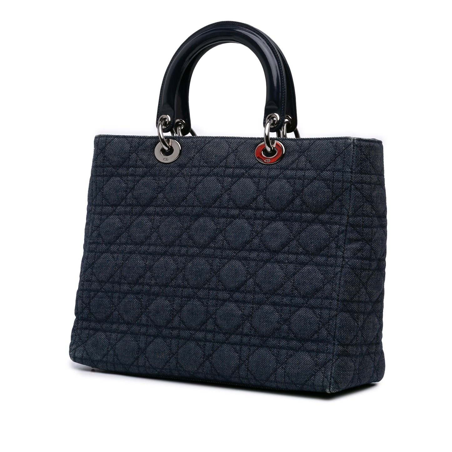 Dior Large Denim Cannage Lady Dior