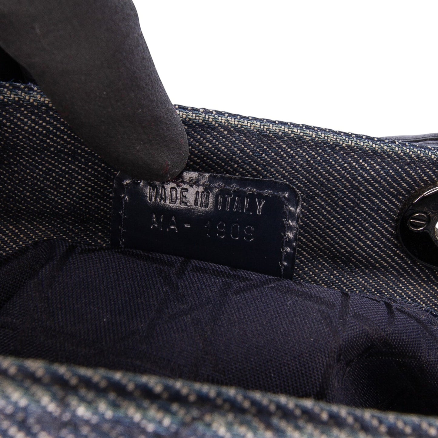 Dior Large Denim Cannage Lady Dior