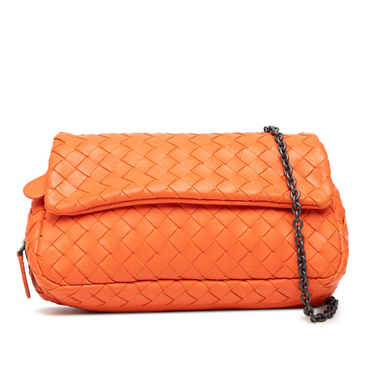 Bottega Veneta Mini Nappa Intrecciato Expandable Chain Flap Crossbody