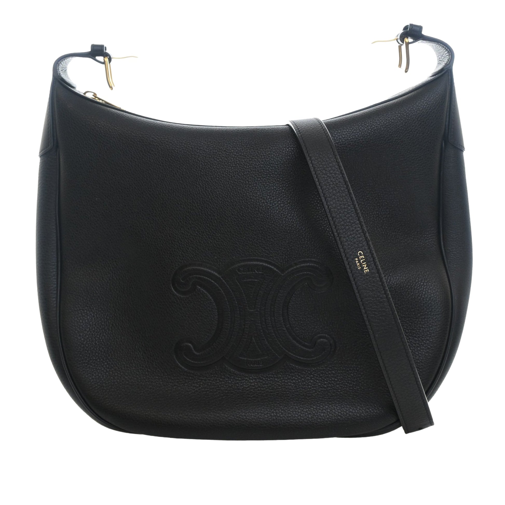 Celine Medium Supple Grained Calfskin Heloise Shoulder Bag
