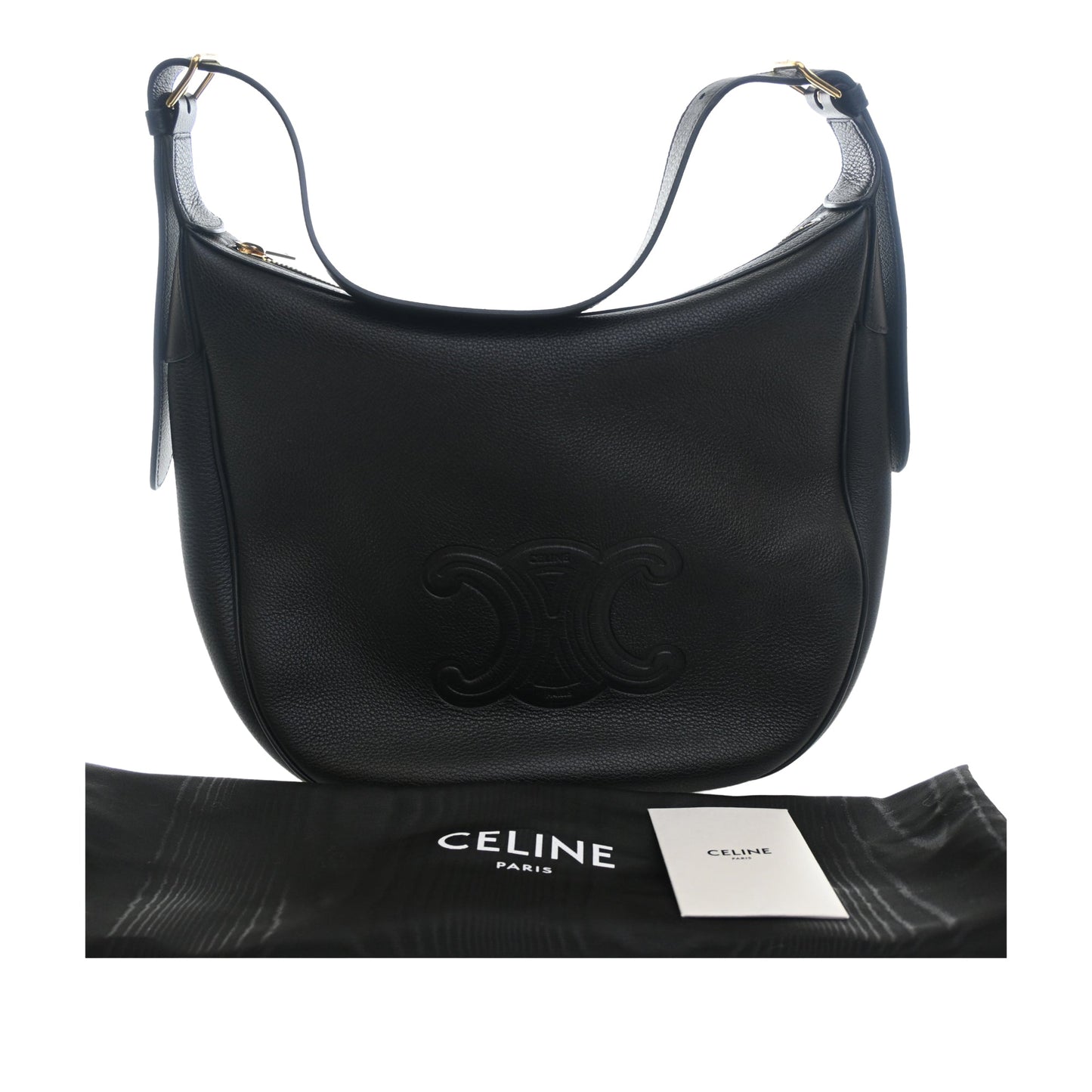 Celine Medium Supple Grained Calfskin Heloise Shoulder Bag