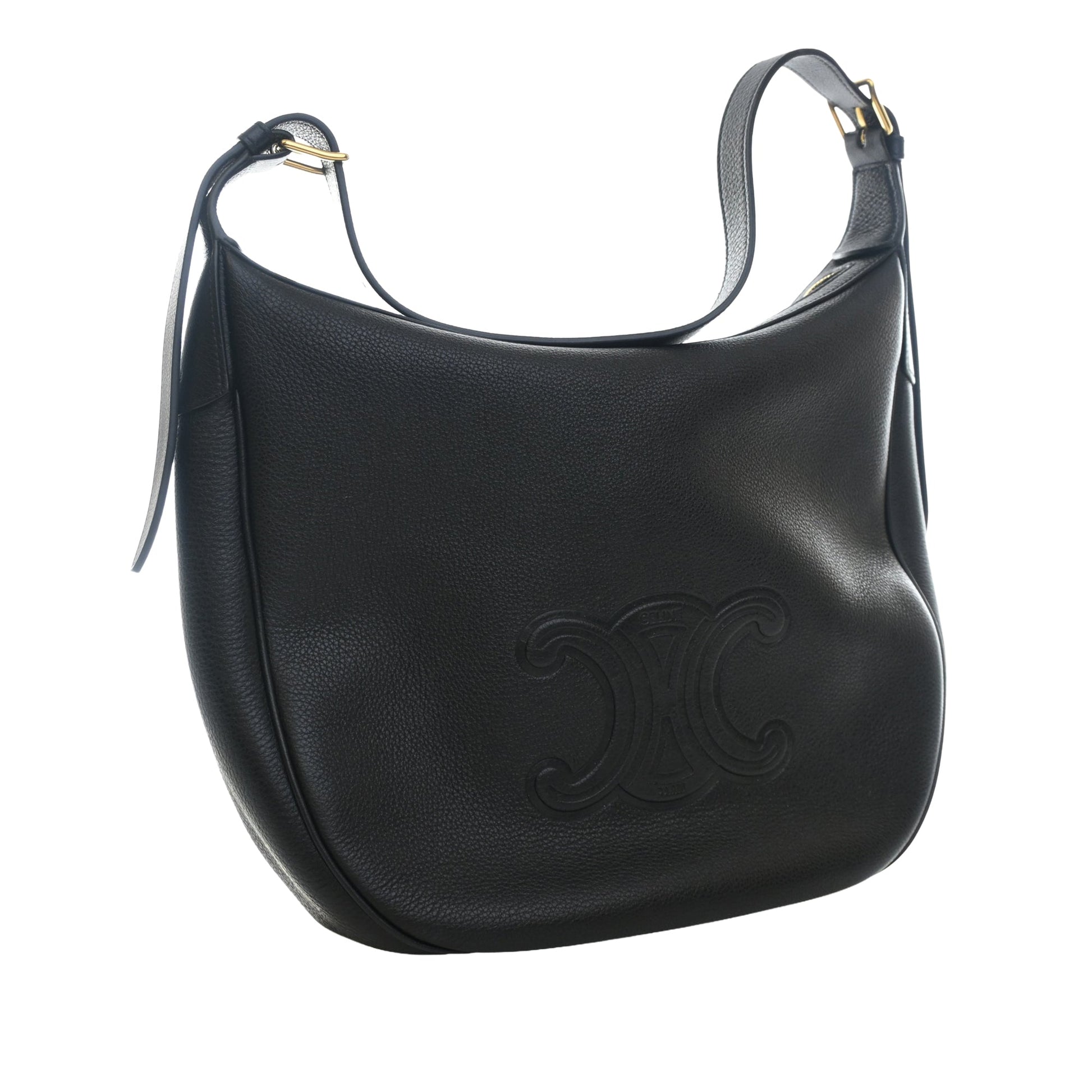 Celine Medium Supple Grained Calfskin Heloise Shoulder Bag
