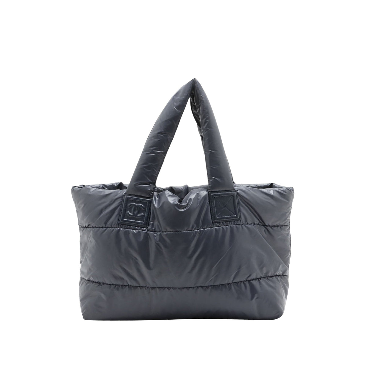 Chanel Quilted Nylon Coco Cocoon Tote — Blue