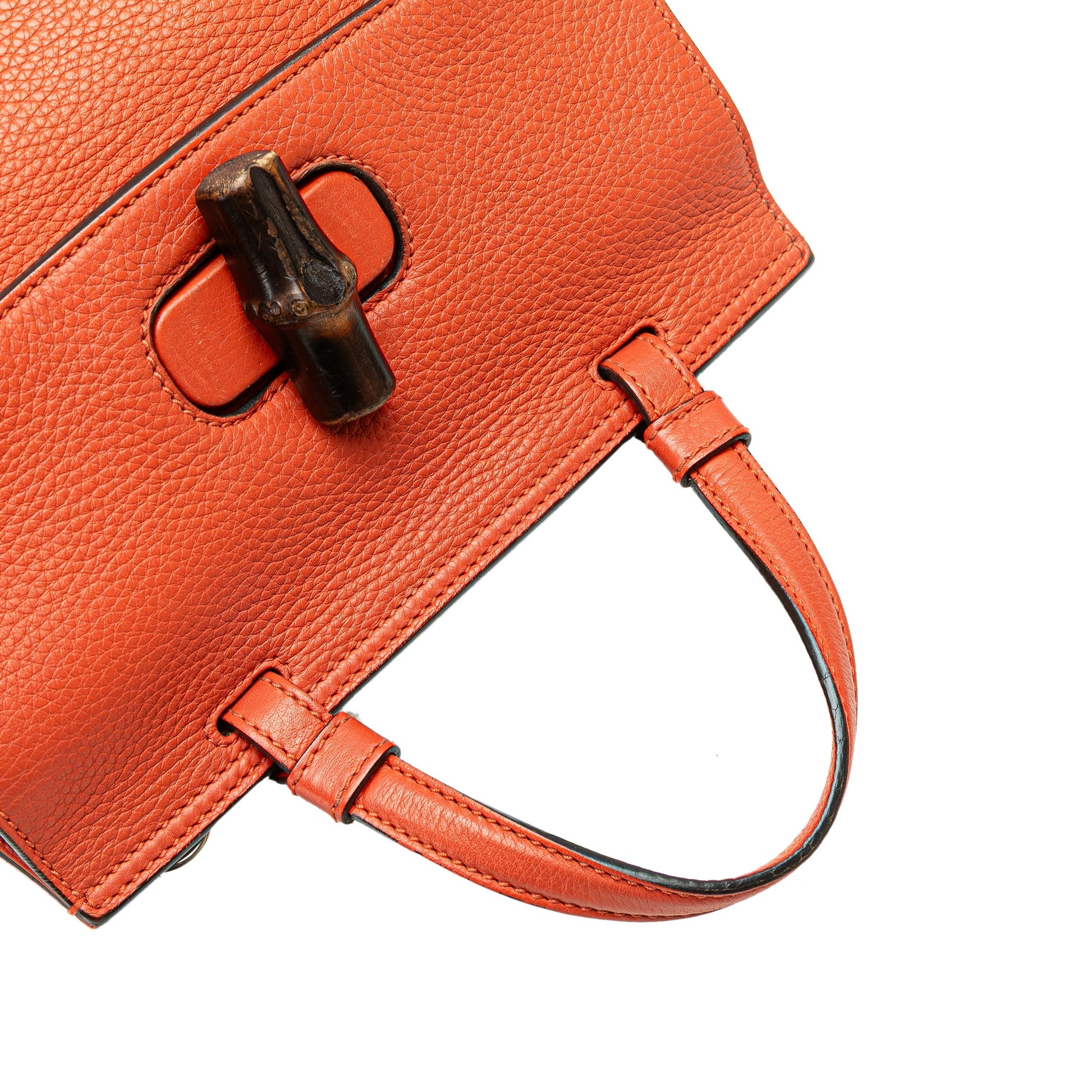 Gucci Small Calfskin Bamboo Daily Satchel
