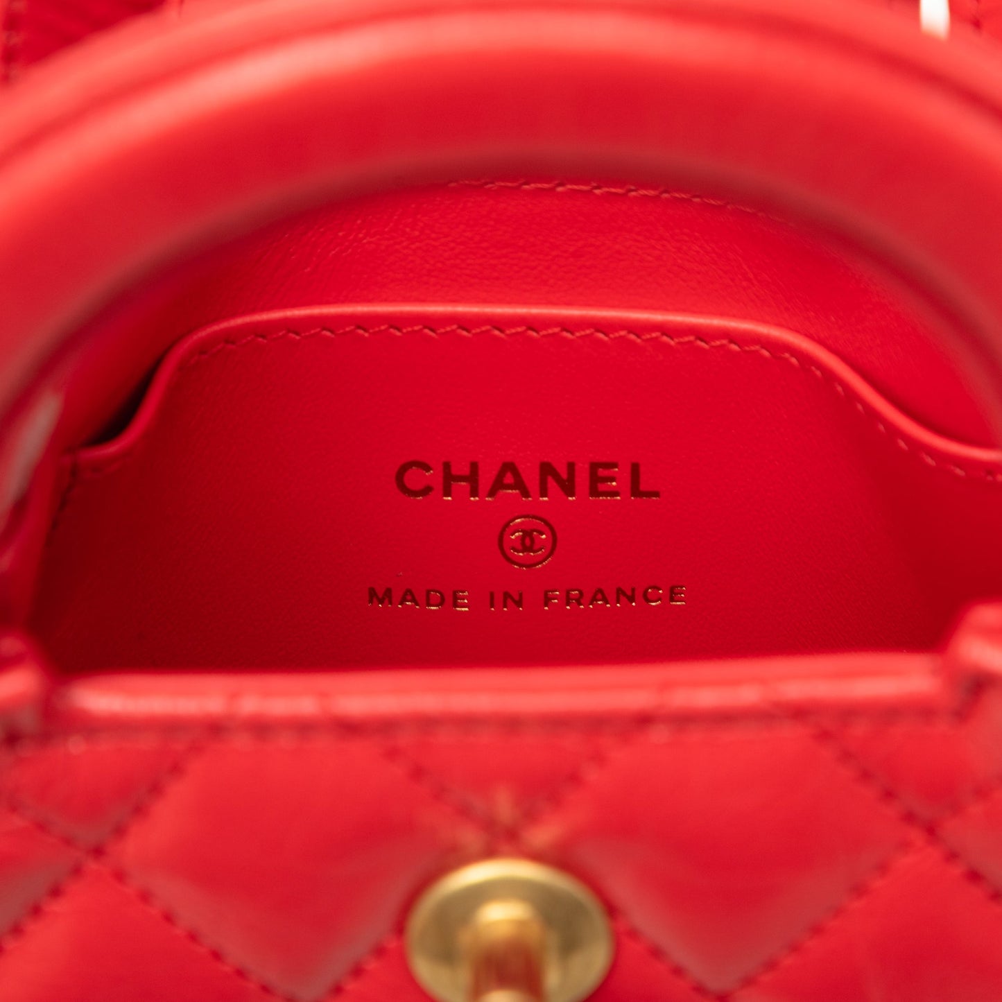 Chanel Mini Nano Shiny Aged Calfskin Kelly Shopper Bag