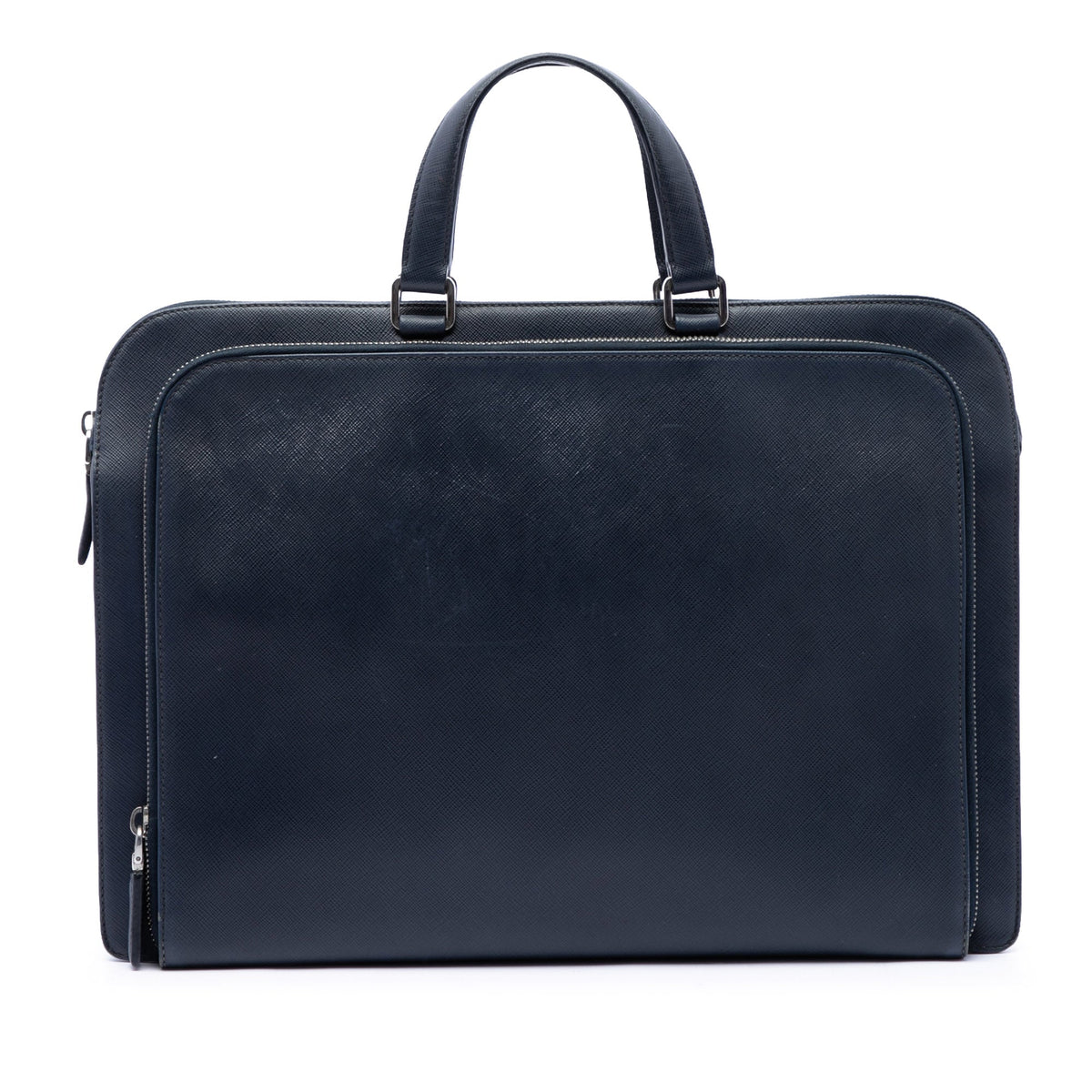 Prada Saffiano Travel Briefcase — Blue
