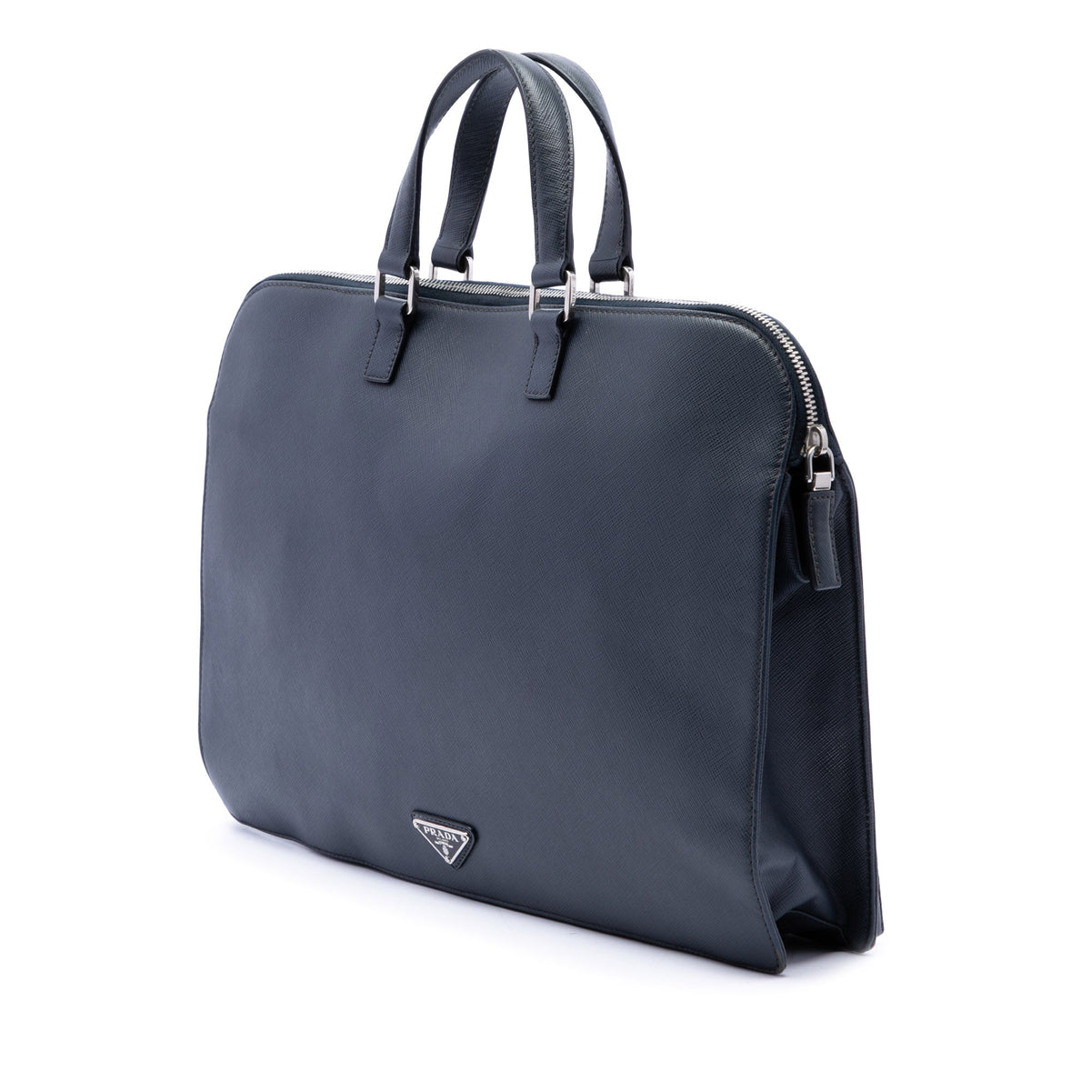 Prada Saffiano Travel Briefcase — Blue