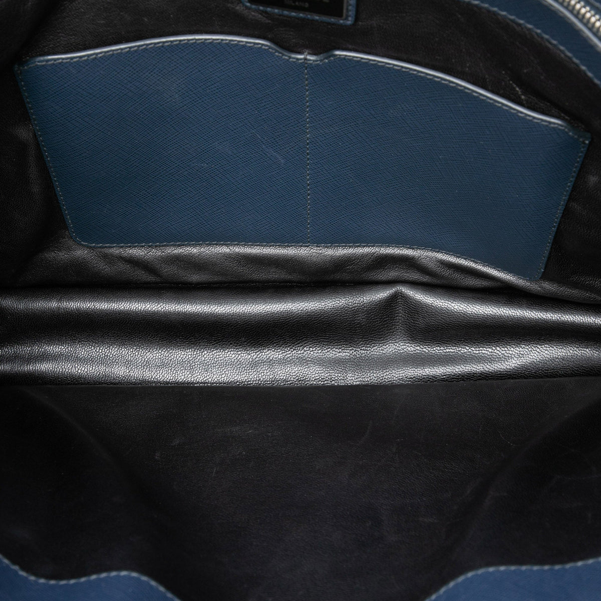 Prada Saffiano Travel Briefcase — Blue