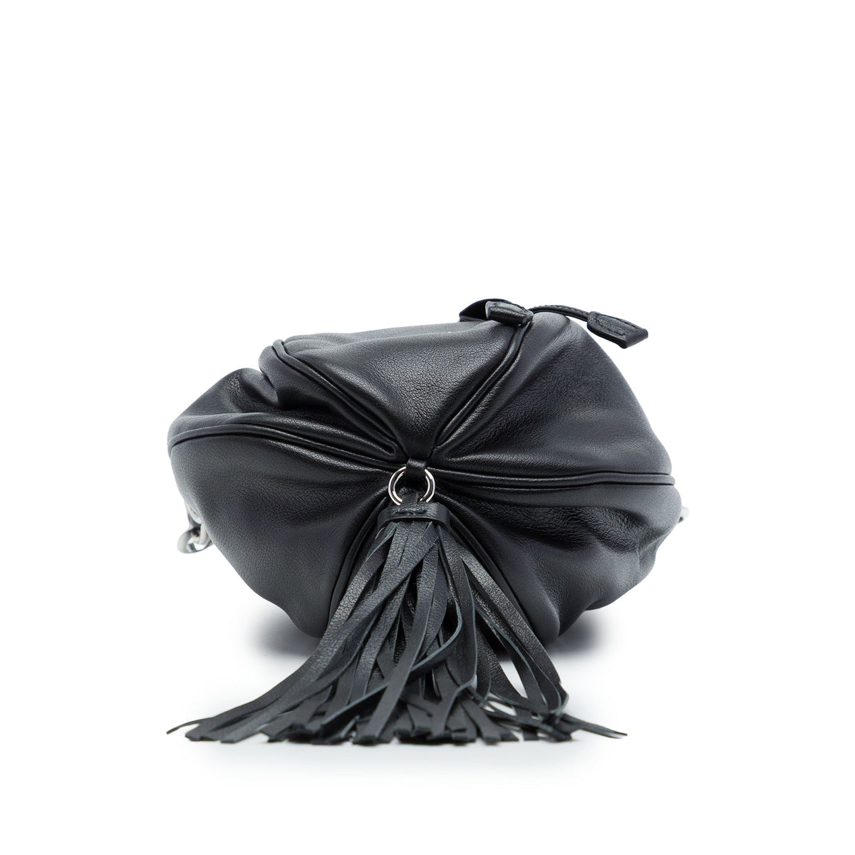 Miu Miu Nappa Crystal Embellished Handle Bucket Bag