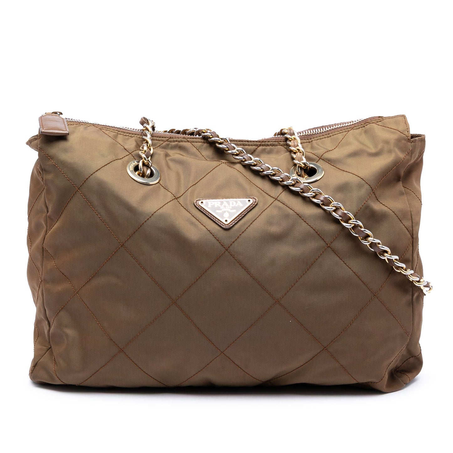 Prada Impuntu Tessuto Catena Chain Tote