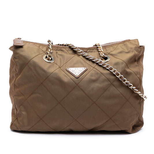 Prada Impuntu Tessuto Catena Chain Tote