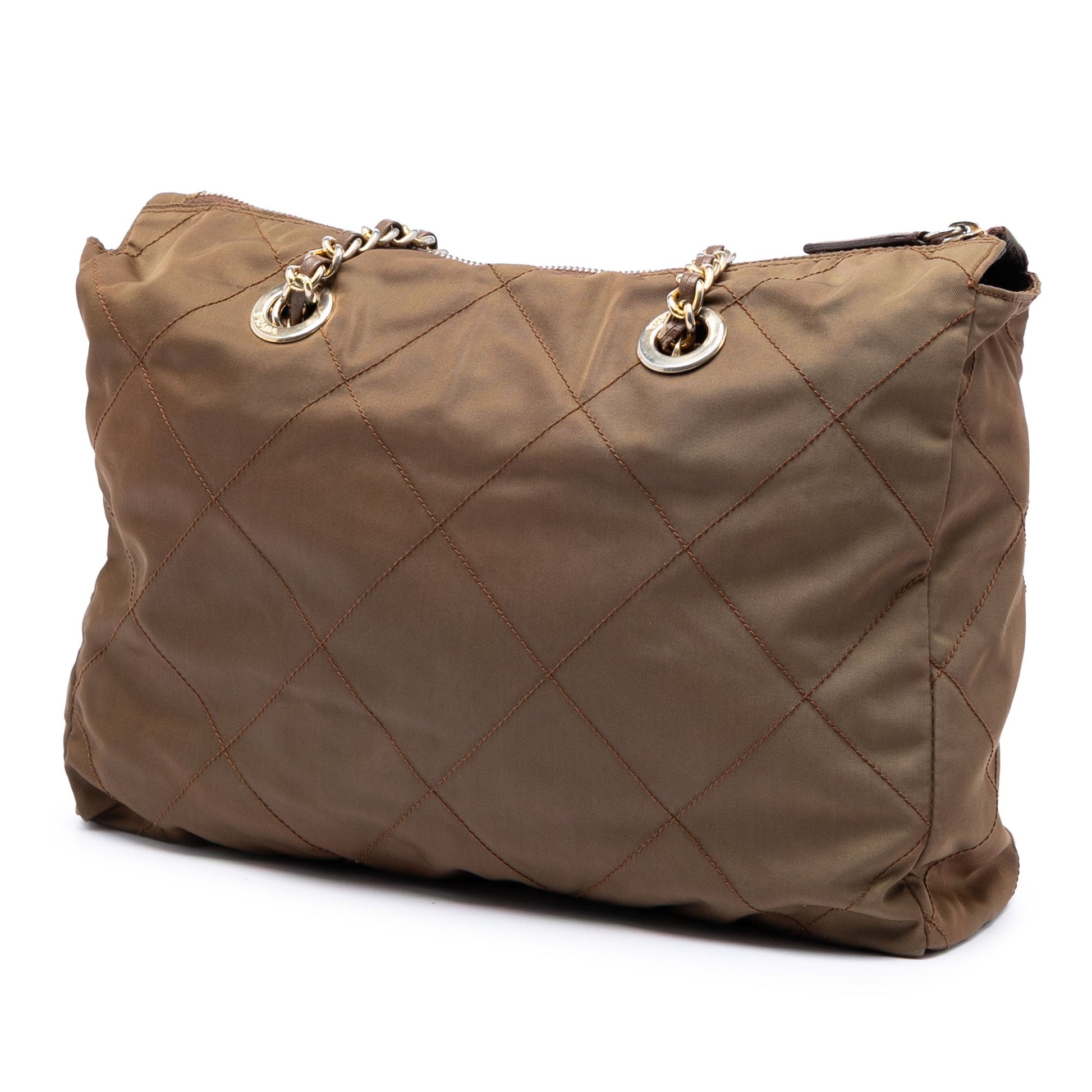 Prada Impuntu Tessuto Catena Chain Tote