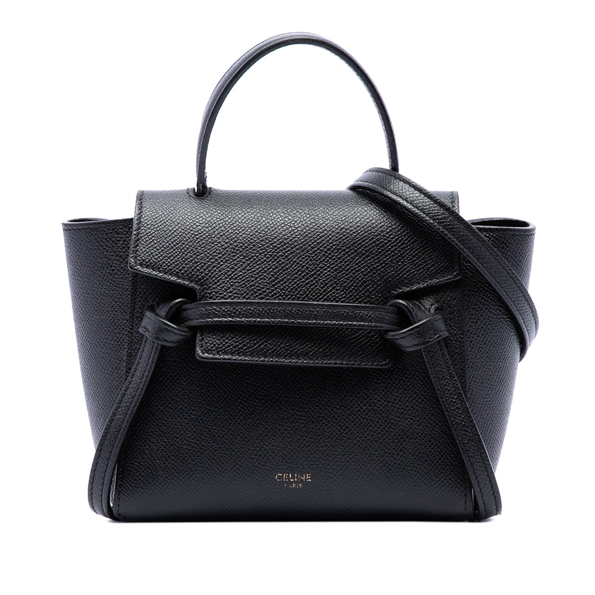 Celine Pico Grained Calfskin Belt Bag — Black