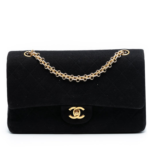 Chanel Medium Classic Jersey Bijoux Chain Double Flap