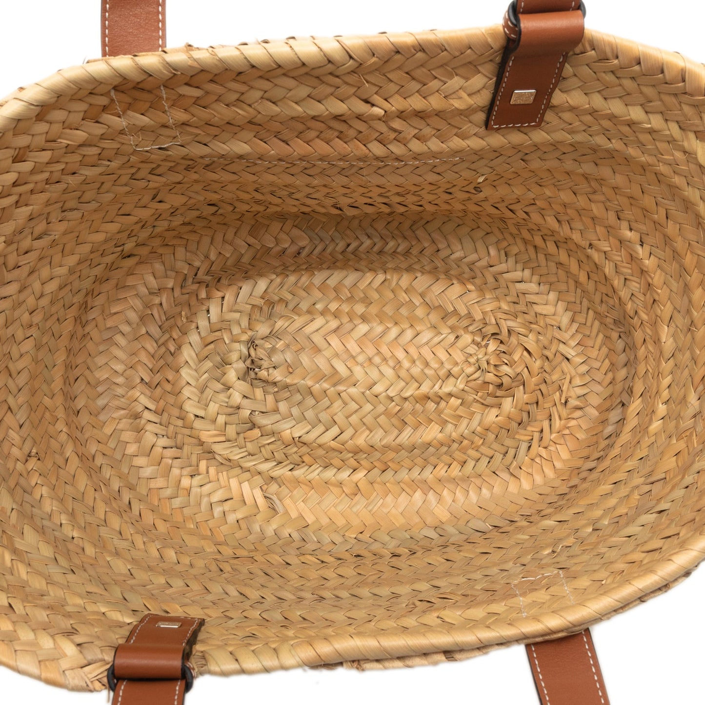 Large Raffia Anagram Basket Tote