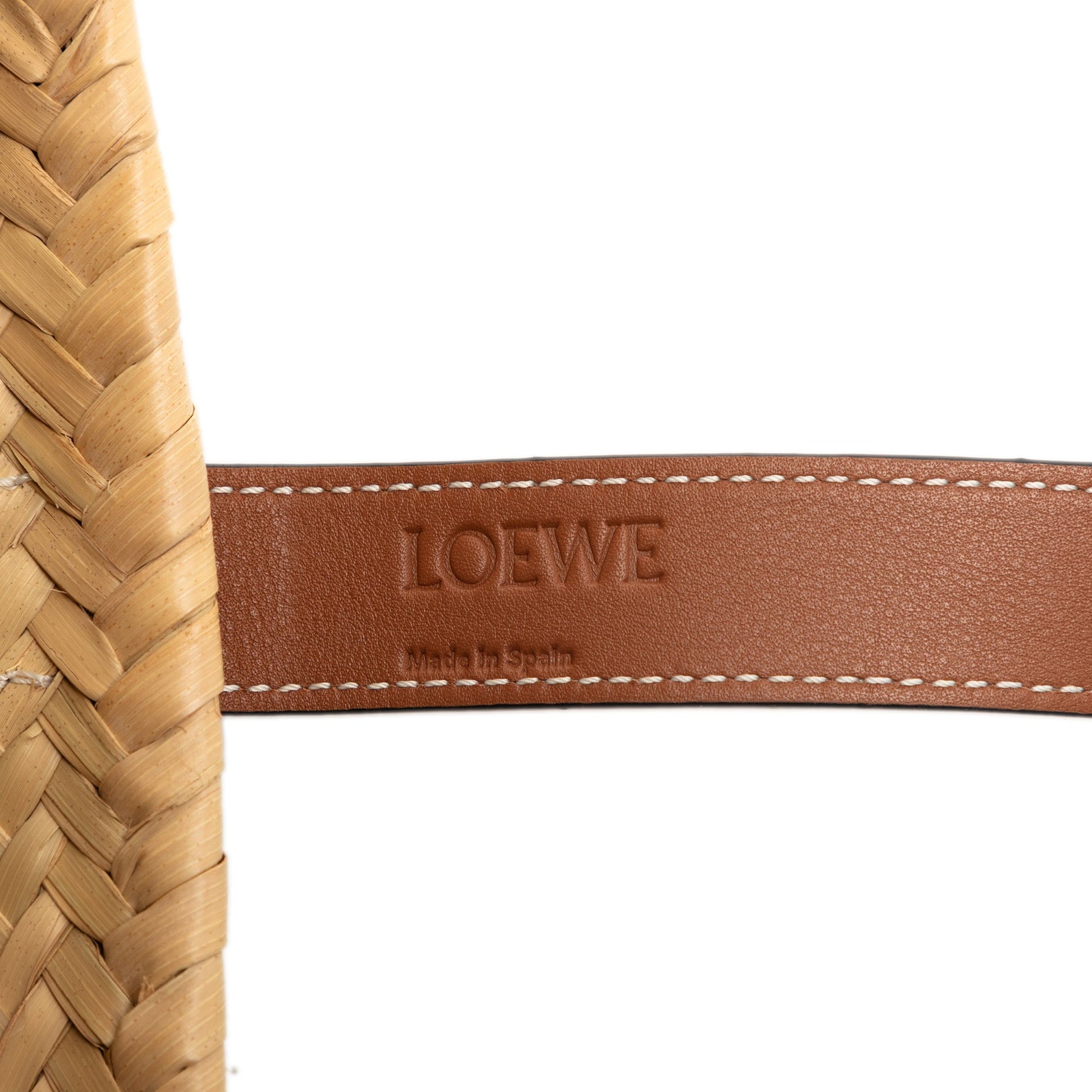 Large Raffia Anagram Basket Tote