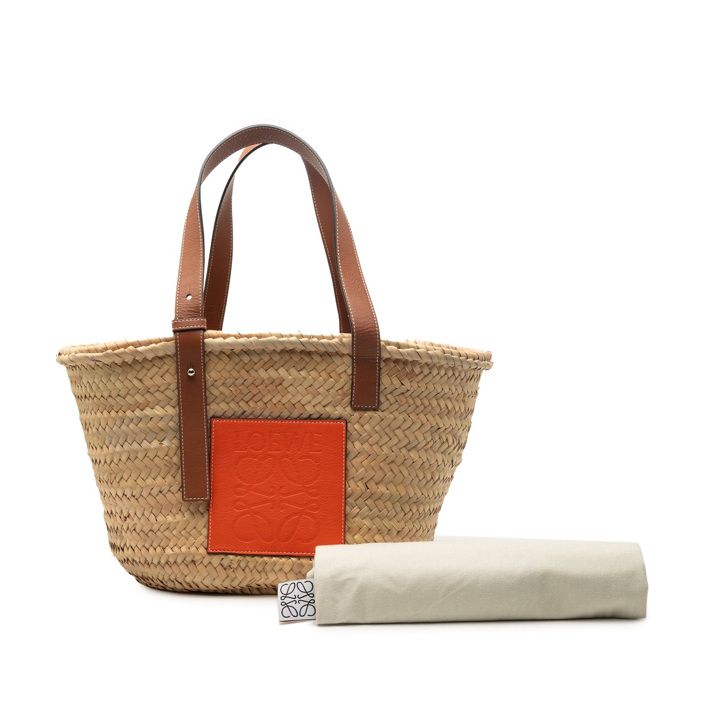 Large Raffia Anagram Basket Tote